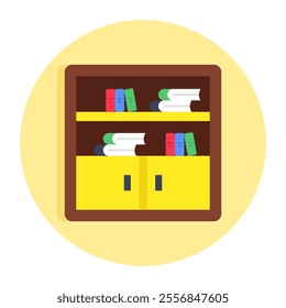 Premium download icon of library cupboard