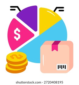 A premium download icon of logistic analytics