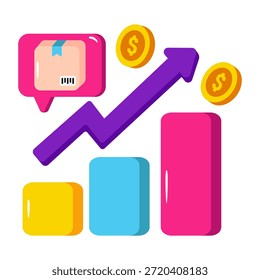 A premium download icon of logistic chart 