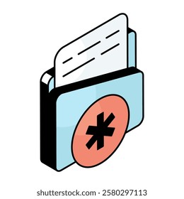 Premium download icon of medical folder