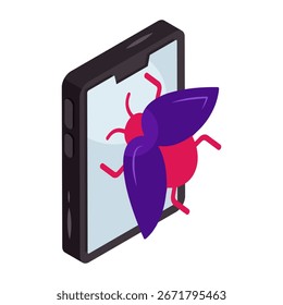Premium download icon of mobile bug