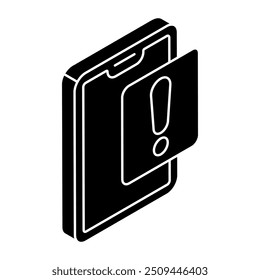 Ícone de download Premium de erro móvel 