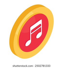 A premium download icon of music note 