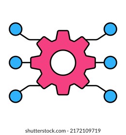Premium download icon of network setting