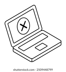 Premium download icon of no screen 