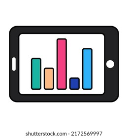 Premium download icon of online data analytics