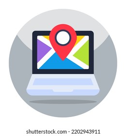 Premium download icon of online map