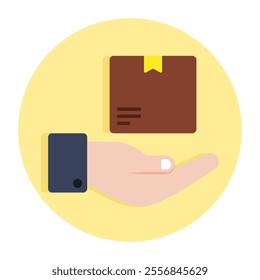 Premium download icon of parcel care