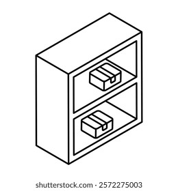 Premium download icon of parcel racksi