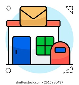 Premium download icon of post office
