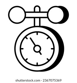 A premium download icon of pressure gauge, 