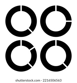 Icono de descarga premium del gráfico circular de progreso 