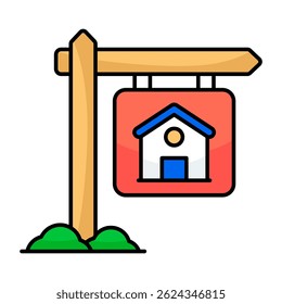 Premium download icon of real estate board