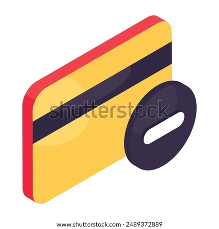 Premium download icon of remove card payment