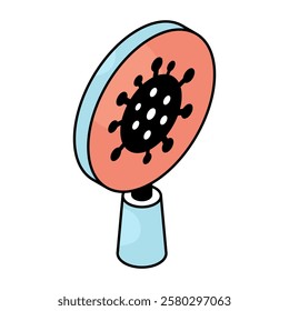 Premium download icon of search bacteria