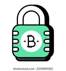 Icono de descarga premium de bitcoin seguro 