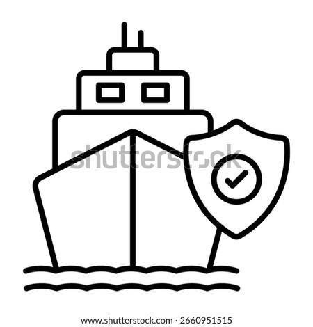 Premium download icon of secure cargo boat