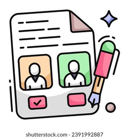 Premium download icon of selected candidate 