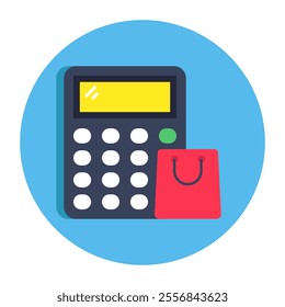 Premium download icon of shopping calculation