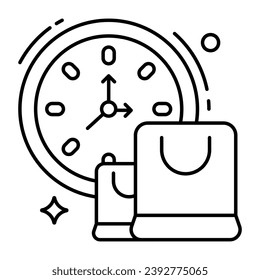 Premium download icon of shopping time