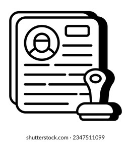 Premium download icon of stamp paper