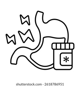 Premium download icon of stomach pain