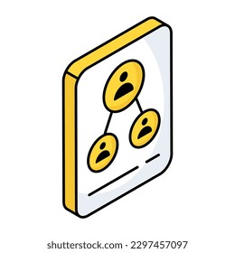 A premium download icon of team network 