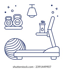 Icono de descarga premium de la cinta de correr

