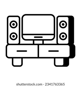 Premium download icon of tv lounge