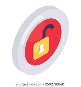 Premium download icon of unlock 