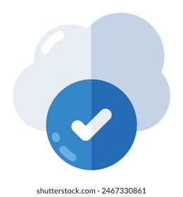Icono de Descarga de Premium de la nube verificada