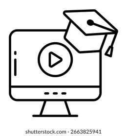 Premium download icon of video tutorial