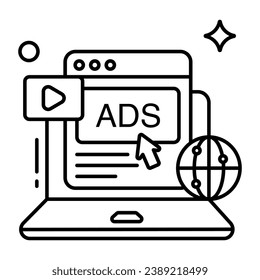 Icono de descarga premium del anuncio web