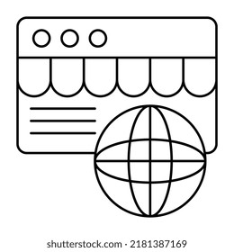 Premium download icon of web browser