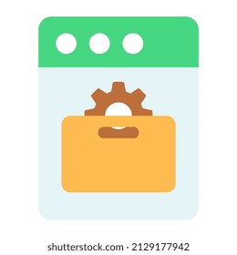 Premium download icon of web folder management

