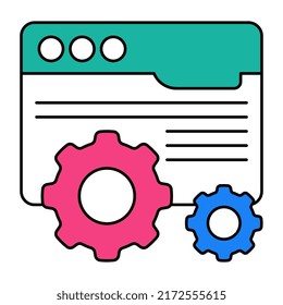 Premium download icon of web setting