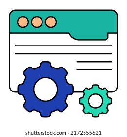 Premium download icon of web setting
