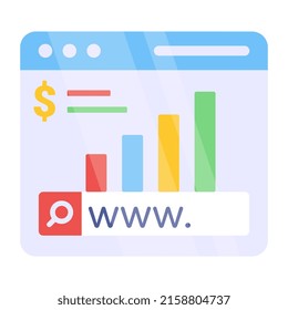 Premium download icon of web statistics