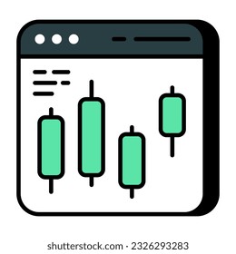 Premium download icon of web statistics