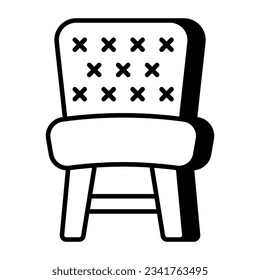 Premium download icon of wooden chair