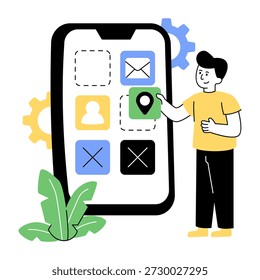 Premium download illustration of application development 