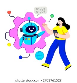 Ilustración de Descarga de Premium de chat binario