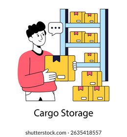 Premium download illustration of cargo storage