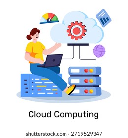 Ilustración de Descarga de Premium de gestión de datos en la nube