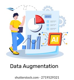 Ilustração de aumento de dados para download Premium