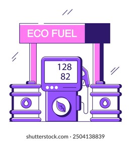 Ilustración de la Descarga Premium de la bomba de gasolina eco

