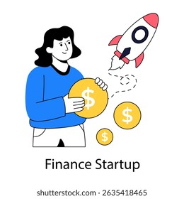 Premium download illustration of finance startup