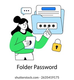 Premium download illustration of folder password