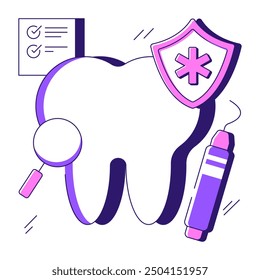 Premium download illustration of search tooth

