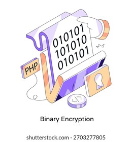 Una ilustración de Descarga premium de datos binarios seguros